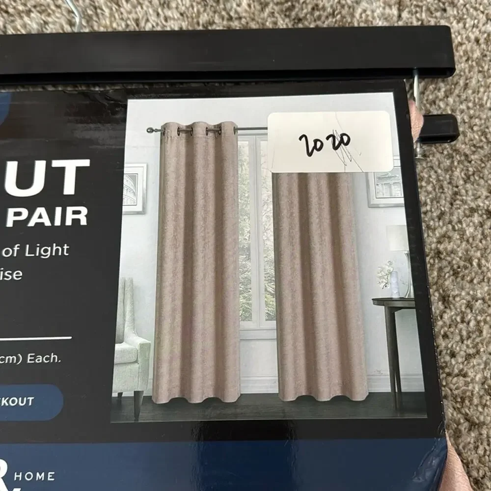 BLACK OUT WINDOW CURTAINS in rose color with diamond pattern set of two